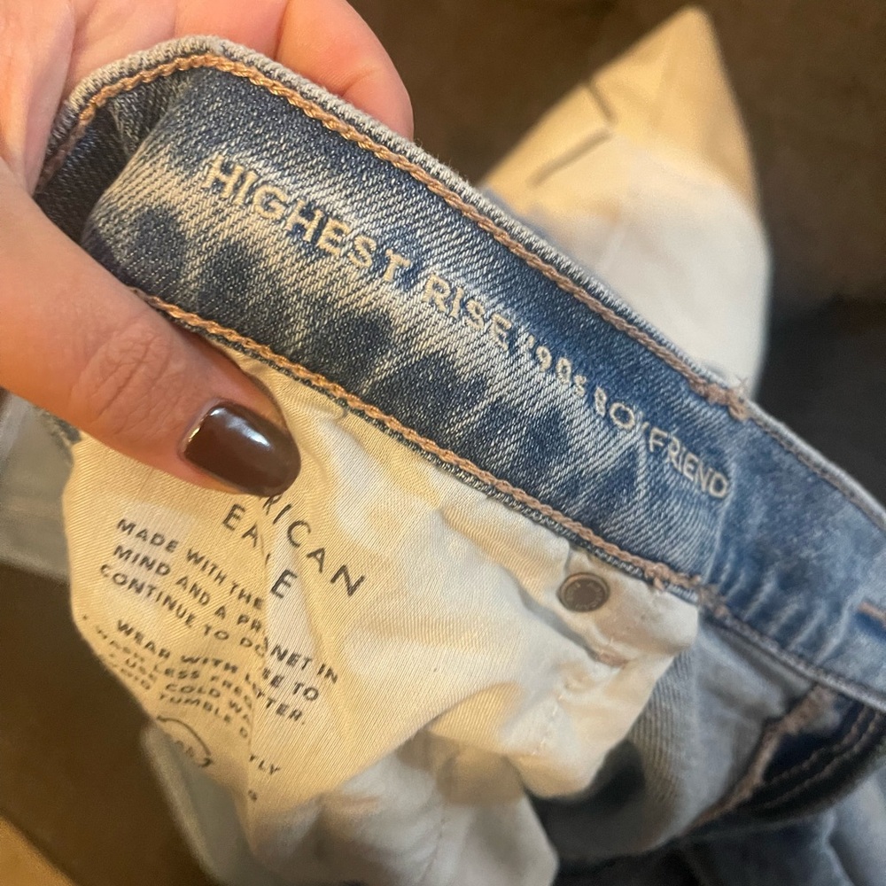 Light Blue High Rise Ripped Jeans - Picture 5 of 5